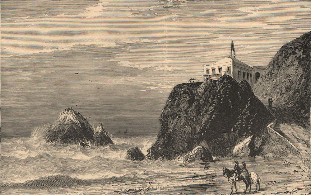 View of the Seal Rocks from the Cliff House, San Francisco. California 1885